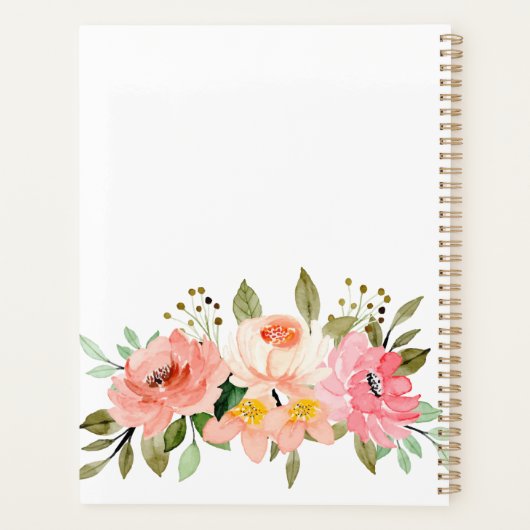 Lukas 1:45 Gezegend is zij, de bloemige Schrift Planner (Achterkant)