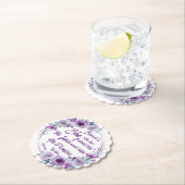 Lukas 1:45 Gezegend is zij met Paarse bloemen Kartonnen Onderzetters (Insitu)