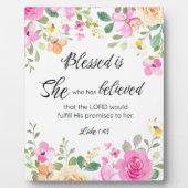 Lukas 1:45 Gezegend is zij, Vrouwengeschriften, Bl Fotoplaat (Voorkant)