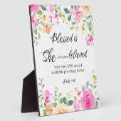 Lukas 1:45 Gezegend is zij, Vrouwengeschriften, Bl Fotoplaat (Zijkant)