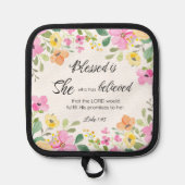 Lukas 1:45 Gezegend is zij, Vrouwengeschriften, Bl Pannenlap (Voorkant)