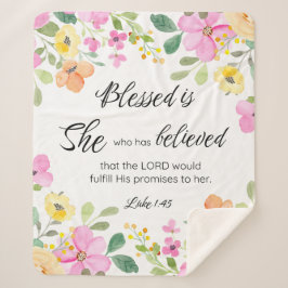 Lukas 1:45 Gezegend is zij, Vrouwengeschriften, Bl Sherpa Deken