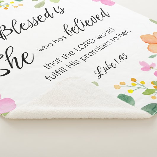 Lukas 1:45 Gezegend is zij, Vrouwengeschriften, Bl Sherpa Deken (3/4)