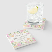 Lukas 1:45 Gezegend is zij, Vrouwengeschriften, Bl Stenen Onderzetter (Zijkant)