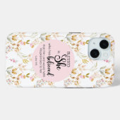 Lukas 1:45 Gezegend is zij Waterverf Roze Bloem Case-Mate iPhone Case (Achterkant (horizontaal))