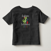 Lukas 2022 T-Rex Enrollment First Graders 2022 Kinder Shirts (Voorkant)