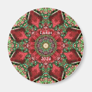 LUKAS 2024 ~ Rood, Groen en Geel Kaleidoscoop ~ Magneet