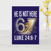 Lukas 24:6-7 Kerstkaart Opstanding Heiland Kaart (Gele Bloem)