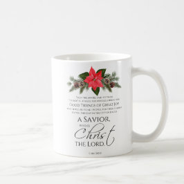 Lukas 2:10-11 Goede Tidings Poinsettia Kerstmis Koffiemok
