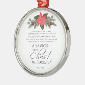 Lukas 2:10-11 Goede Tidings Poinsettia Kerstmis Metalen Ornament (Links)