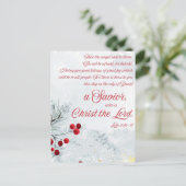 Lukas 2:10-11 Waterverf Kerstwinter Briefkaart (Staand voorkant)