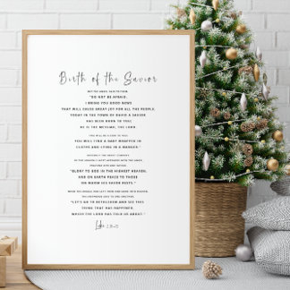 Lukas 2:10-15 Kerstmis Bijbel Verse Wall Art Poster