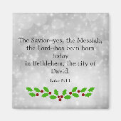 Lukas 2-11, Kerstmis bijbel vers, Magneet (Voorkant)