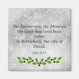 Lukas 2-11, Kerstmis bijbel vers, Magneet