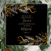 Lukas 2:11 Schriftgedeelte Elegant goud Vrolijk ke Keramisch Ornament