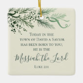 Lukas 2:11 Wijze Pijn Gepersonaliseerd Kerstcadeau Keramisch Ornament (Voorkant)
