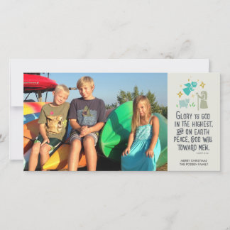 Lukas 2:14 Religieuze foto Kerst Kaart