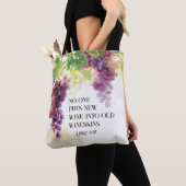 Lukas 5:37 Nieuwe wijn in oude wijnzakken Bijbelve Tote Bag (Dichtbij)