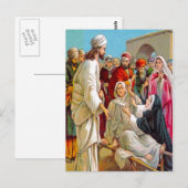 Lukas 7:11-17 Jezus brengt een dood Man tot leven Briefkaart (Voorkant / Achterkant)