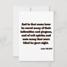 Lukas 7:21 KJV Bijbel Schrift Groet