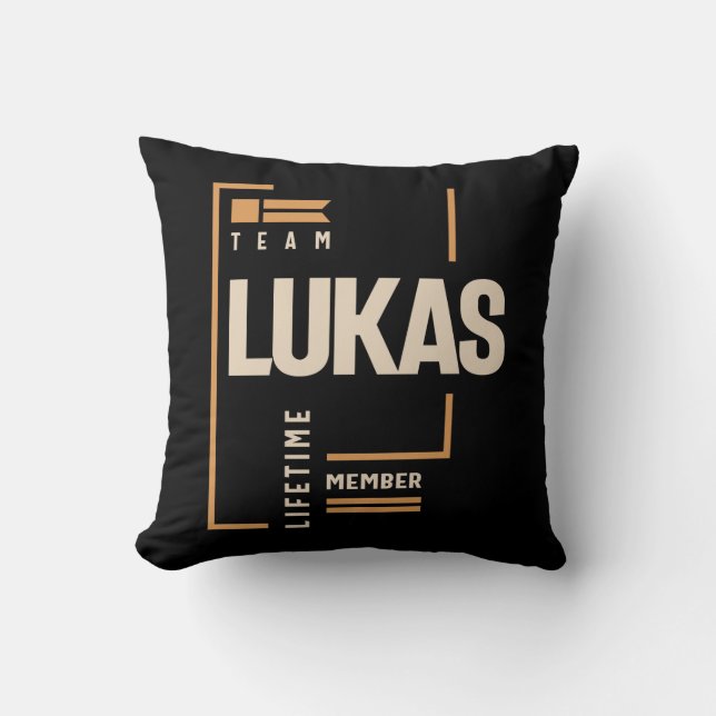 Lukas Persoonlijke naam - Funny Lukas Kussen (Voorkant)