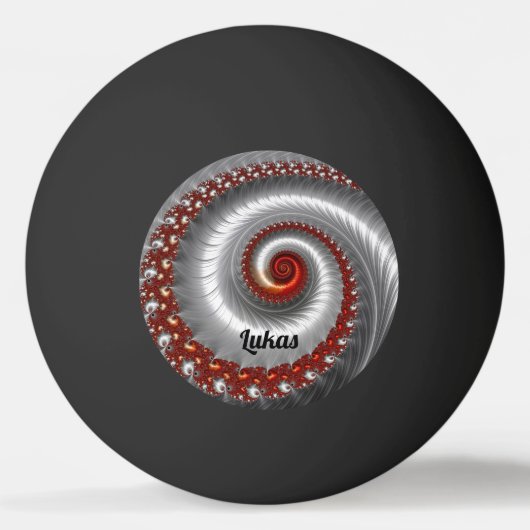 LUKAS ~ Silver Shell ~ Fractal Design ~ Pingpongbal (Voorkant)