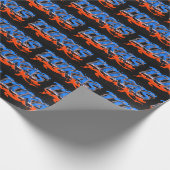Lukas Vorname Name Graffiti blue orange Cadeaupapier (Hoek)