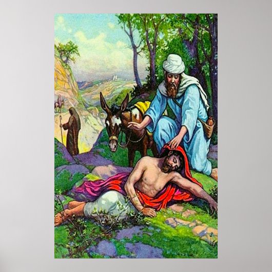 Luke 10:30-37 Liefde voor een buur Poster (Voorkant)
