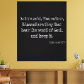 Luke 11:28 Bijbelverse KJV Wall Art Canvas Afdruk (Insitu (Woonkamer))