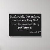 Luke 11:28 Bijbelverse KJV Wall Art Canvas Afdruk (Voorkant)