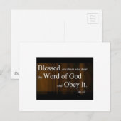 Luke 11:28 briefkaart (Voorkant / Achterkant)