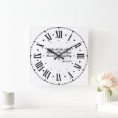 Luke 11:28 KJV Bijbel Verse Black Roman Numeral Vierkante Klok (Huis)