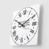 Luke 11:28 KJV Bijbel Verse Black Roman Numeral Vierkante Klok (Hoek)