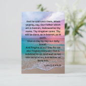 Luke 11:2-4 KJV Bijbelsscriptie Pic Greeting Kaart (Staand voorkant)