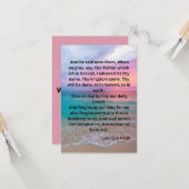 Luke 11:2-4 KJV Bijbelsscriptie Pic Greeting Kaart (Voorkant / Achterkant in situ)