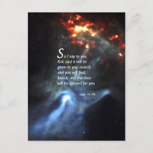 Luke 11:9 briefkaart