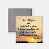 Luke 11:9 magneet (Voorkant / Achterkant)