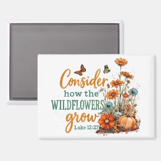 Luke 12:27 magneet (Voorkant / Achterkant)