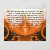 Luke 12:27 overweeg hoe de leugens groeien. briefkaart (Voorkant)