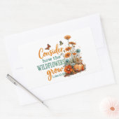 Luke 12:27 rechthoekige sticker (Envelop)