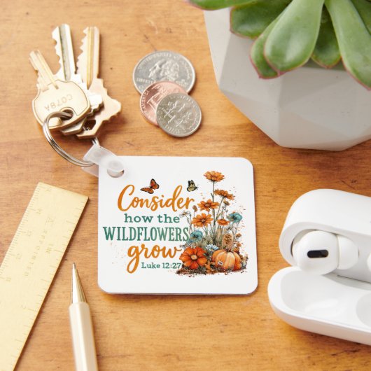 Luke 12:27 sleutelhanger (Bureau)