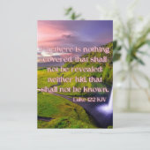 Luke 12:2 KJV Bijbel Verse Pic Flat Wenskaart Kaart (Staand voorkant)