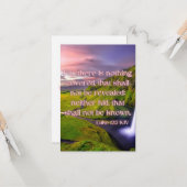 Luke 12:2 KJV Bijbel Verse Pic Flat Wenskaart Kaart (Voorkant / Achterkant in situ)