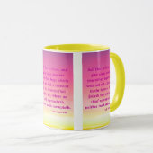 Luke 12:33 KJV Bijbelscripts Pic Two-Tone Mok (Voorkant rechts)