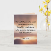 Luke 14:11 kaart (Gele Bloem)