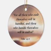 Luke 14:11 keramisch ornament (Links)