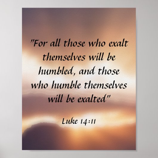 Luke 14:11 poster (Voorkant)