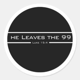 Luke 15:4 Hij verlaat de 99 Ronde Sticker