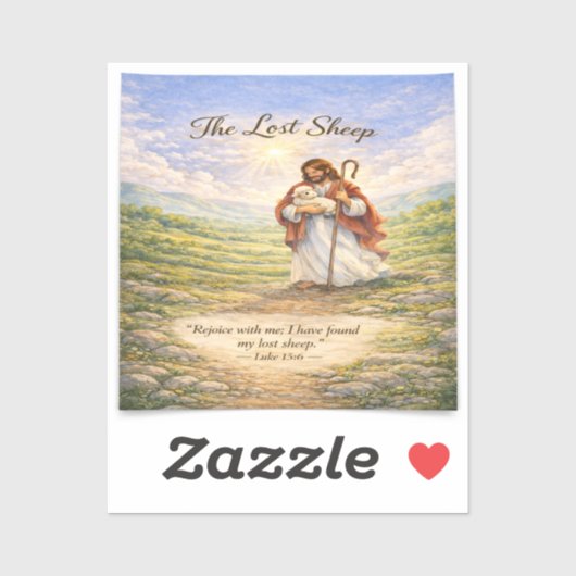 Luke 15 Parable Lost Sheep Sticker (Vel)