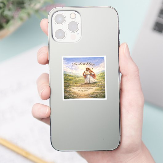 Luke 15 Parable Lost Sheep  Sticker (Telefoon)